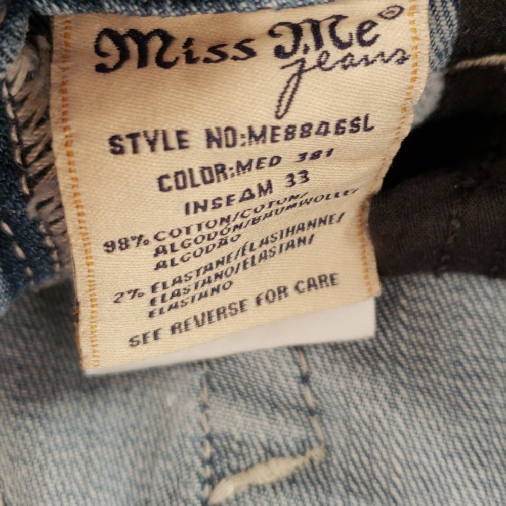 Miss Me Skinny Angel Wing Jean's Light washed - Picture 4 of 7